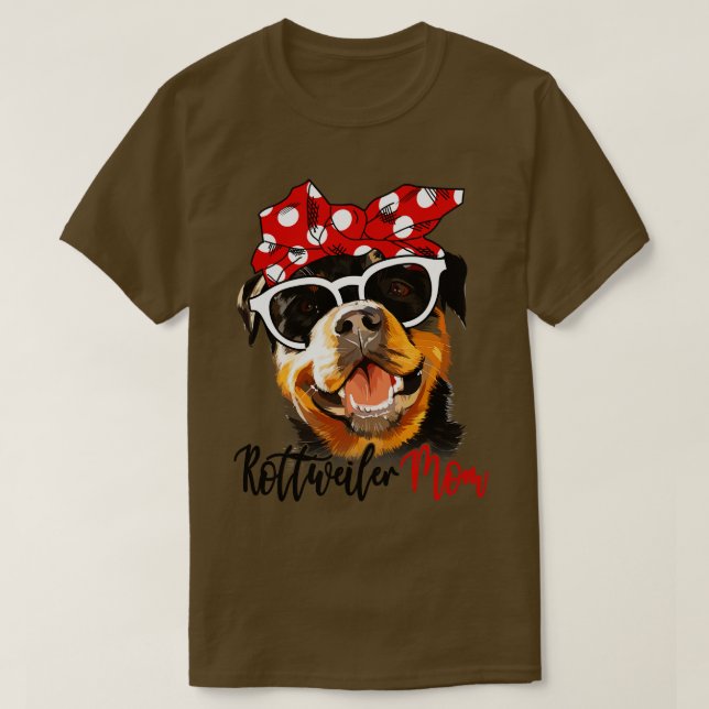 Rottweiler Shirt Rottweiler Mom Bandana (Design Front)
