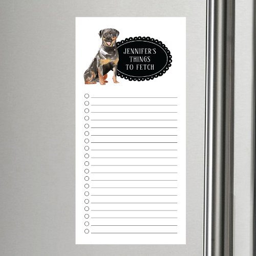Rottweiler Shopping List Magnetic Notepad