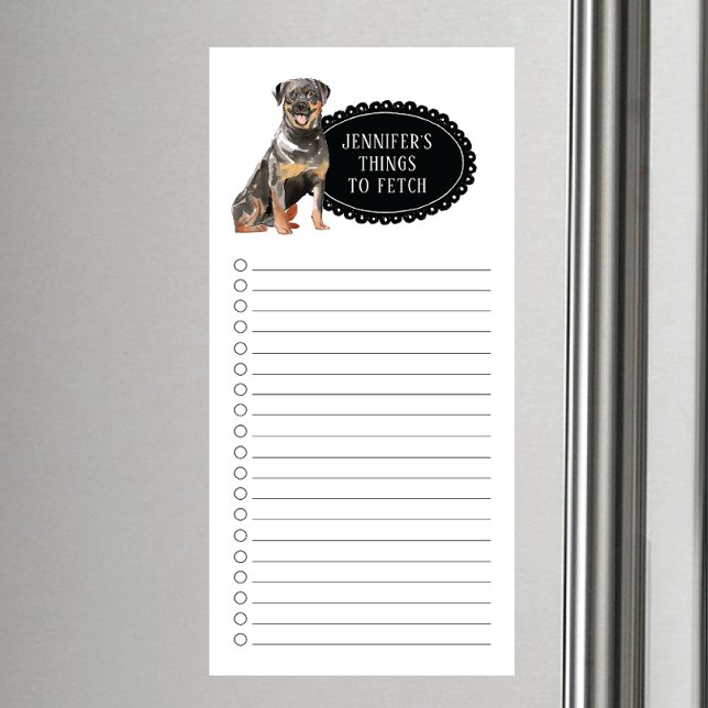 Rottweiler Shopping List Magnetic Notepad (Creator Uploaded)