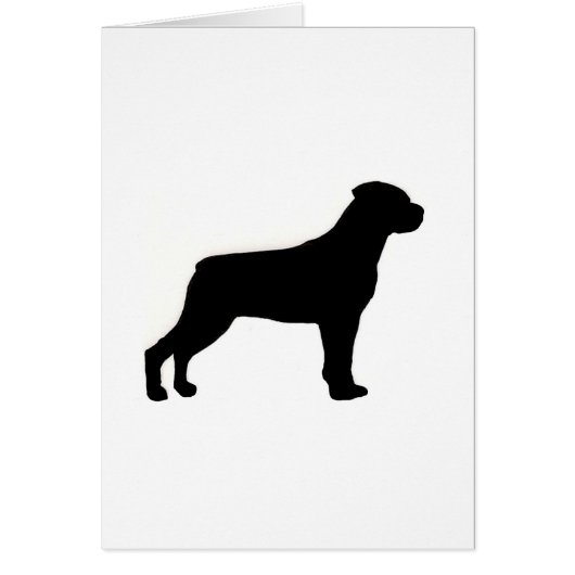 rottweiler silhouette cards (Front)