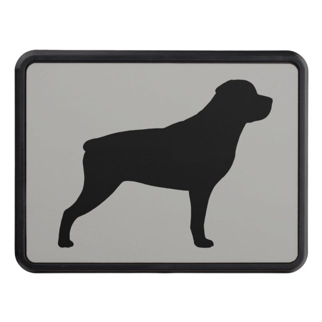 Rottweiler Silhouette Hitch Cover (Front)