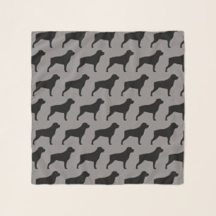 Rottweiler Silhouettes Pattern Scarf