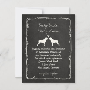 Rottweiler Silhouettes Wedding Announcement