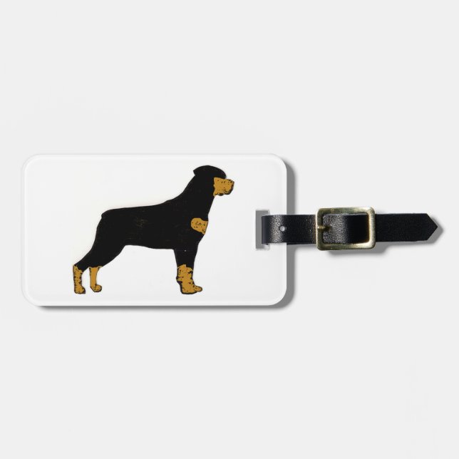 Rottweiler silo luggage tag (Front Horizontal)