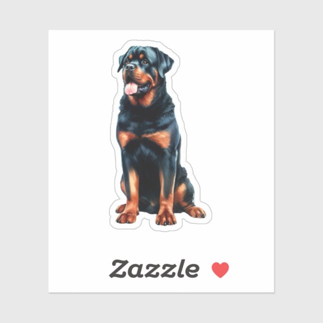 Rottweiler Sitting  Sticker (Sheet)