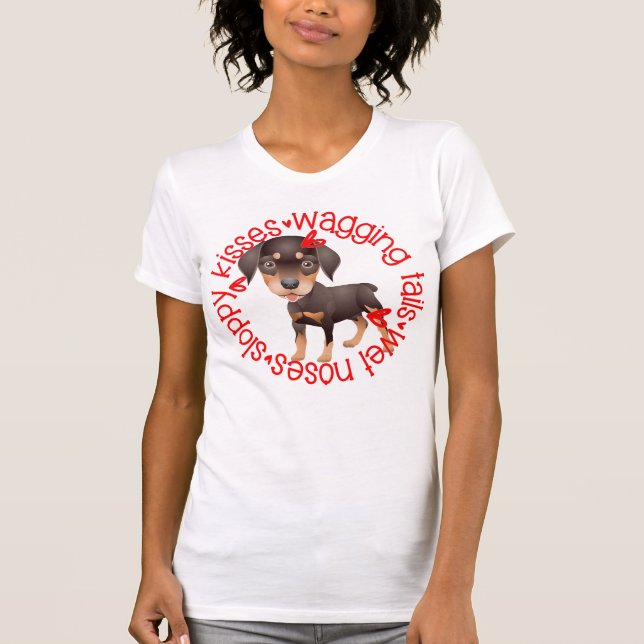 Rottweiler,  Sloppy Kisses B&C T-Shirt (Front)