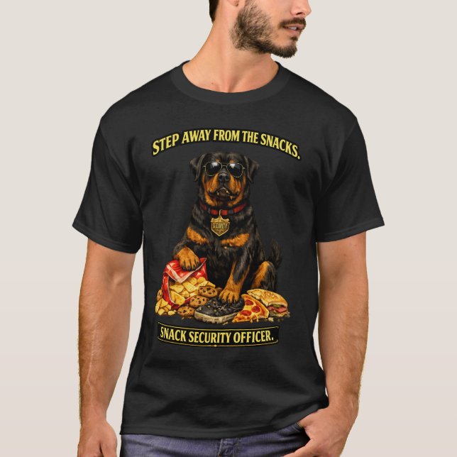 Rottweiler Snack Security Officer | Funny Dog T-Shirt (Front)