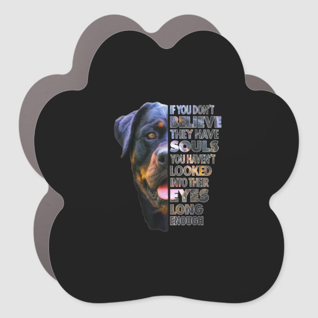 Rottweiler Soul I Love Rotties Dog Lover Car Magnet (Front)