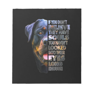 Rottweiler Soul I Love Rotties Dog Lover Notepad