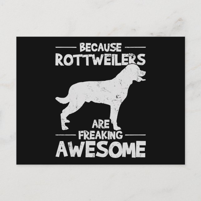 Rottweiler T-Shirt Copy Announcement Postcard (Front)