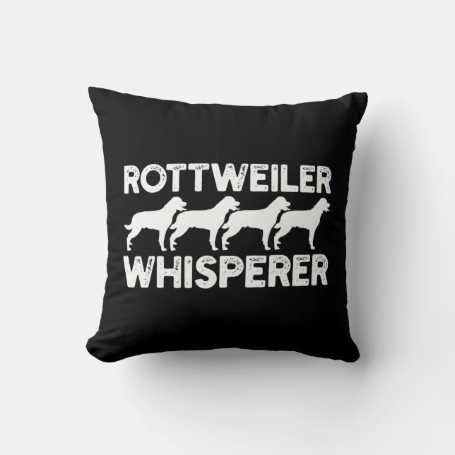 Rottweiler T-Shirt Throw Pillow (Front)