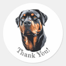 Rottweiler Thank You! Stickers