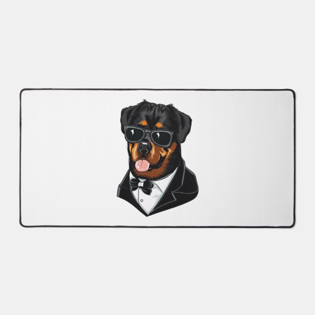 Rottweiler The Bodyguard Desk Mat (Front)