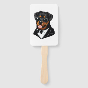 Rottweiler The Bodyguard Hand Fan