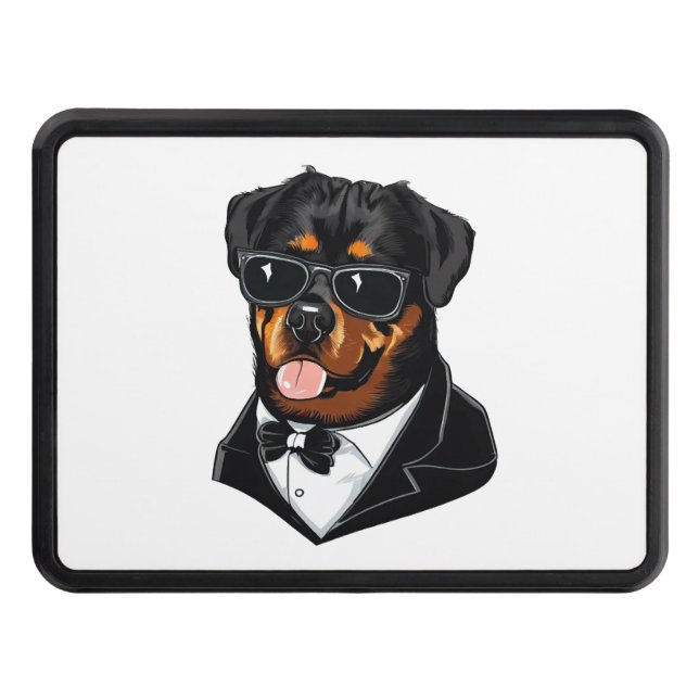 Rottweiler The Bodyguard Hitch Cover (Front)