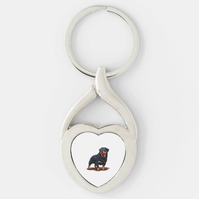 Rottweiler The Gent Keychain (Front)