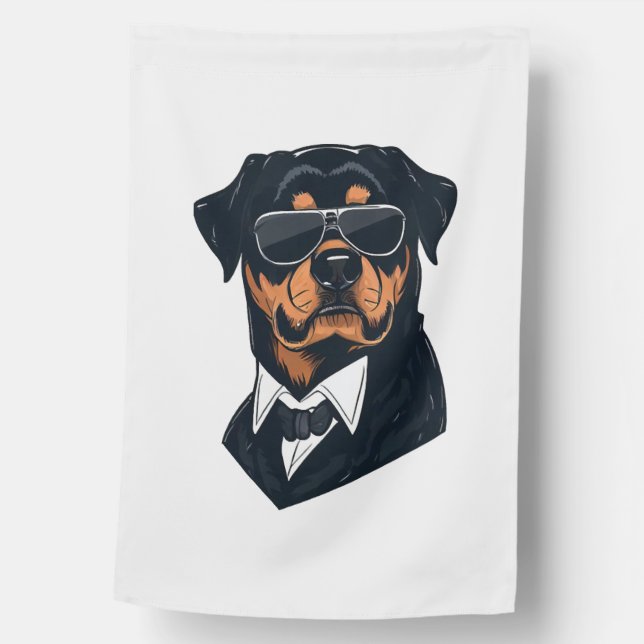 Rottweiler The Gentlemen  House Flag (Front)