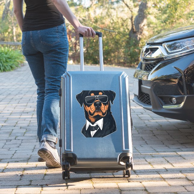 Rottweiler The Gentlemen  Sticker (Suitcase Insitu)