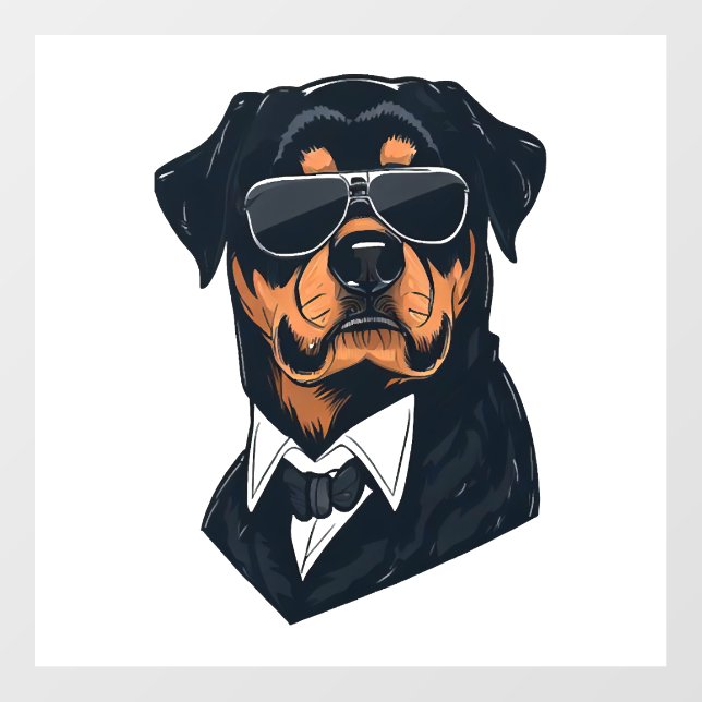 Rottweiler The Gentlemen  Wall Decal (Front)