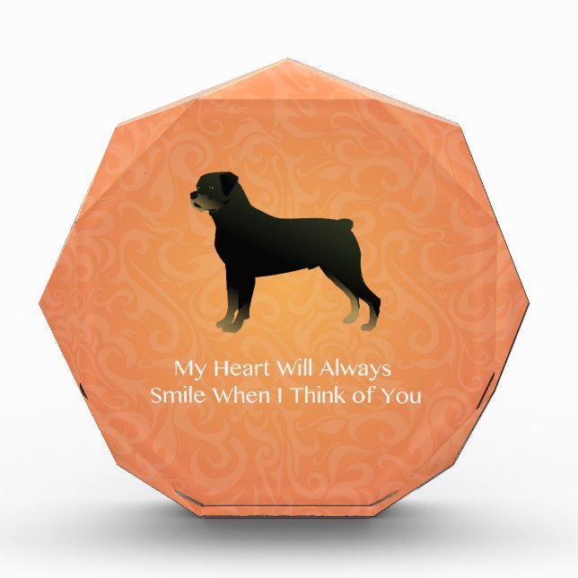 Rottweiler - Thinking of You - Pet Memorial Award (Front)