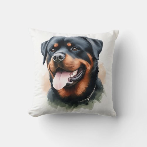 Rottweiler Throw Pillow