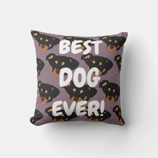 Rottweiler  throw pillow (Front)