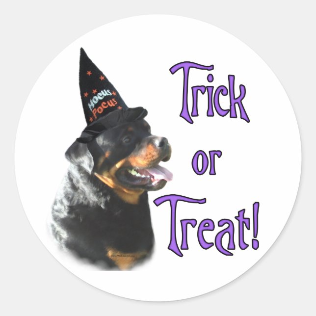 Rottweiler Trick Classic Round Sticker (Front)