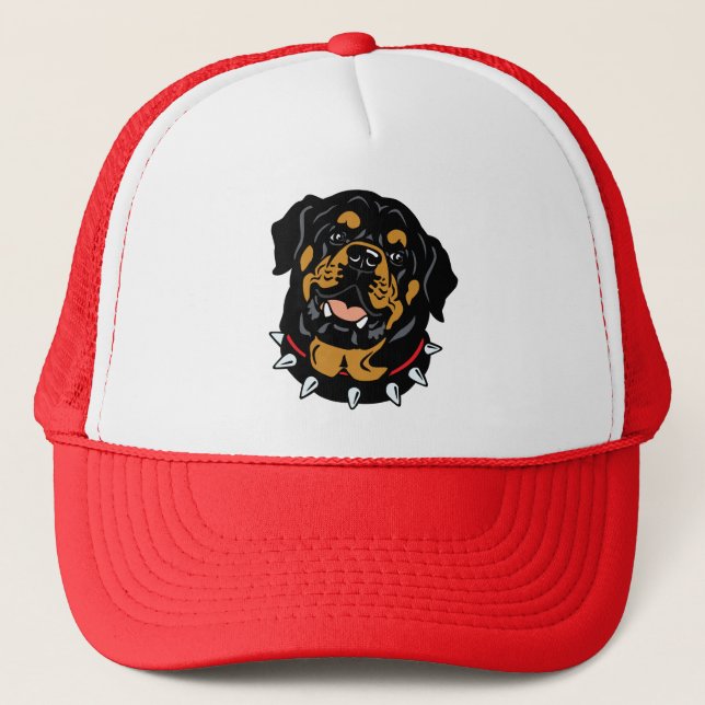 rottweiler trucker hat (Front)