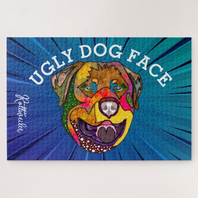 Rottweiler ugly dog face 1000 piece Jigsaw Puzzle (Horizontal)