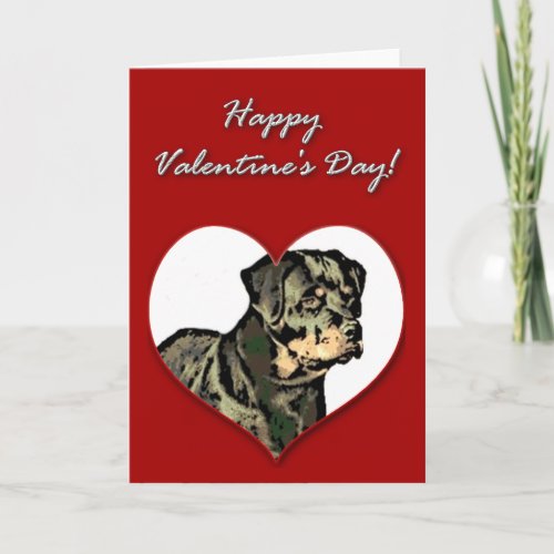 Rottweiler Valentines Day Card