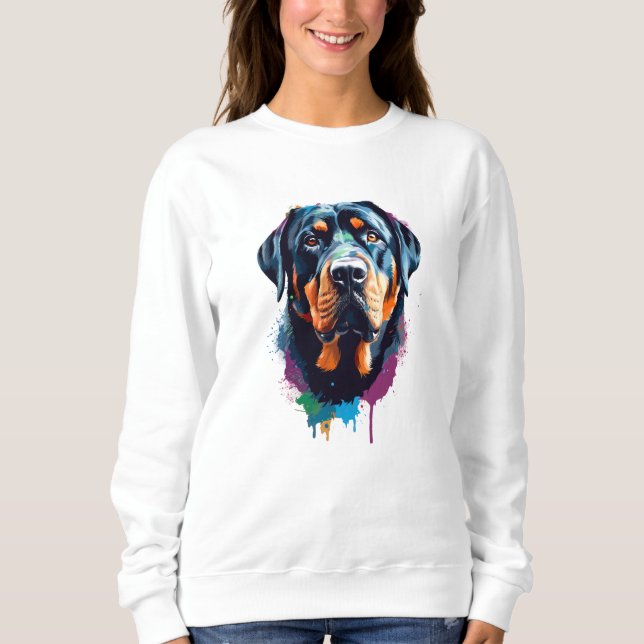 Rottweiler Vibrant and Colorful Sweatshirt (Front)