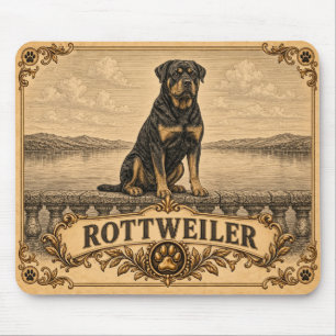 Rottweiler, Vintage Heritage Dog Mouse Pad