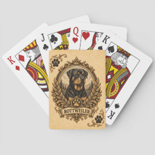 Rottweiler, Vintage Heritage Dog Poker Cards