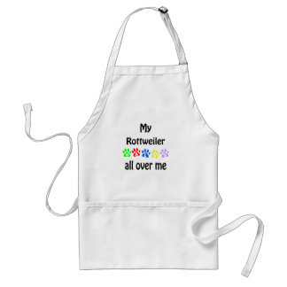 Rottweiler Walks Design Adult Apron