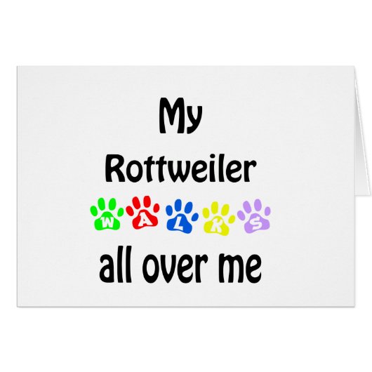 Rottweiler Walks Design Cards (Front Horizontal)