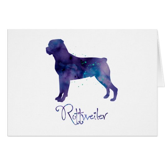 Rottweiler Watercolor (Front Horizontal)