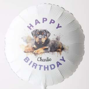 Rottweiler Watercolor Balloon