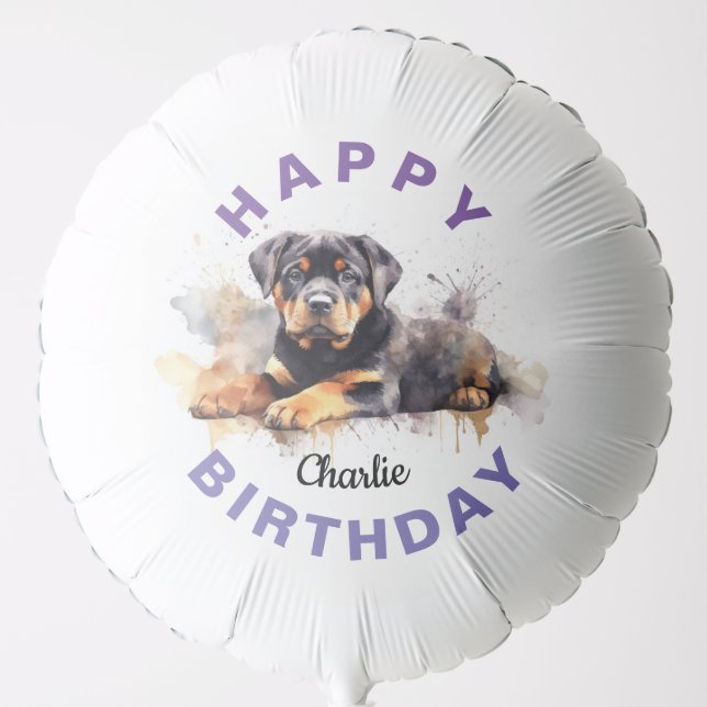 Rottweiler Watercolor Balloon (Front)