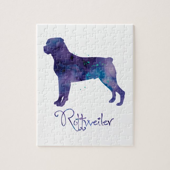 Rottweiler Watercolor Jigsaw Puzzle (Vertical)