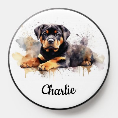 Rottweiler Watercolor PopSocket