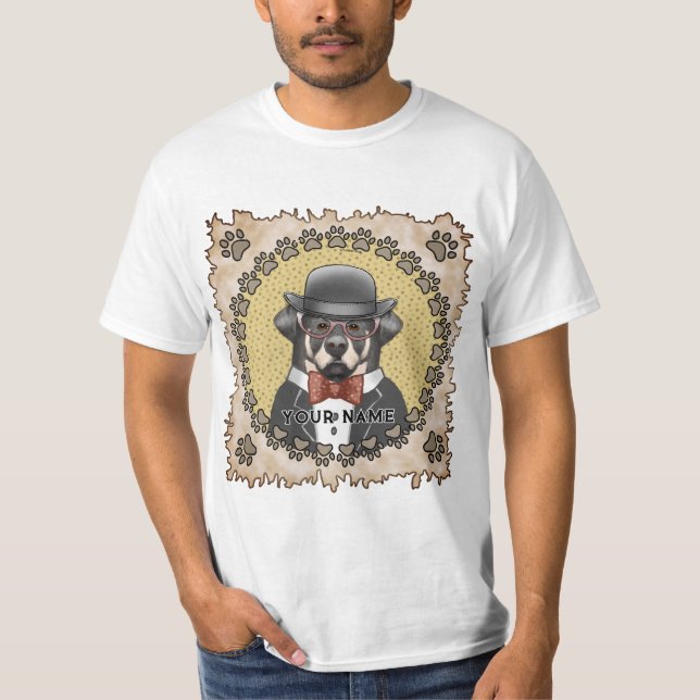 Rottweiler Wearing Glasses T-Shirt (Front)