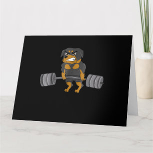 Rottweiler Weightlifting Bodybuilding Dog Card