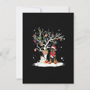 Rottweiler Winter Snow Tree Dog Christmas Winter Invitation