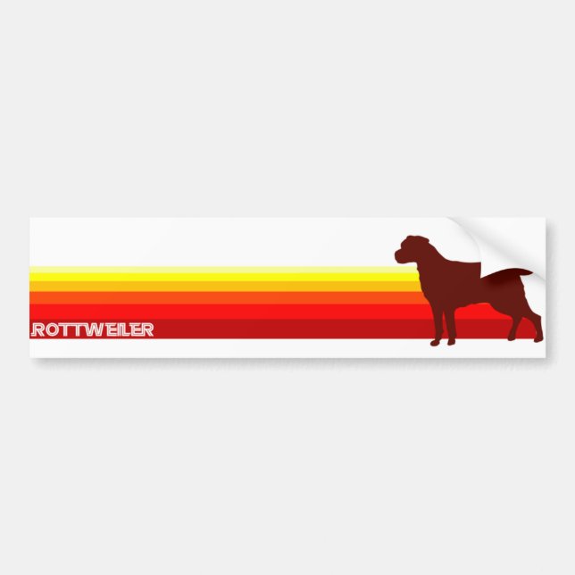Rottweiler With Stripes Bumper Sticker (Front)
