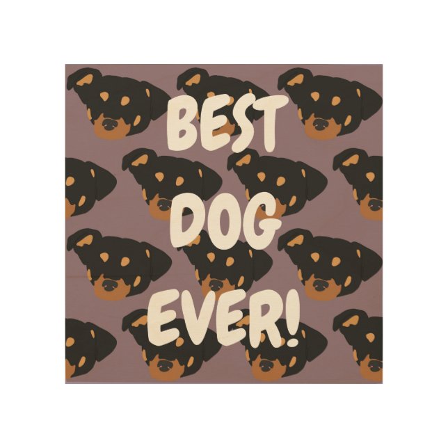 Rottweiler  wood wall art (Front)