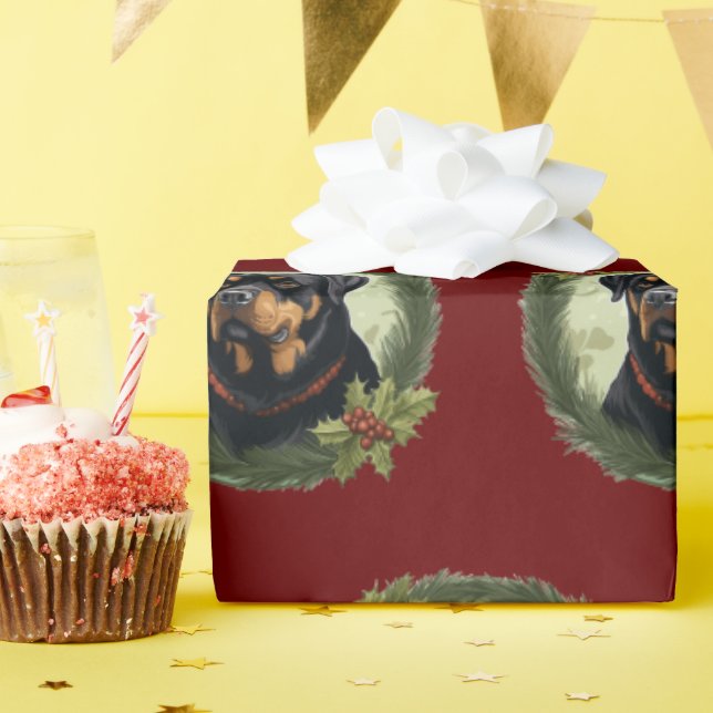 Rottweiler Wrapping Paper (Birthday Party)