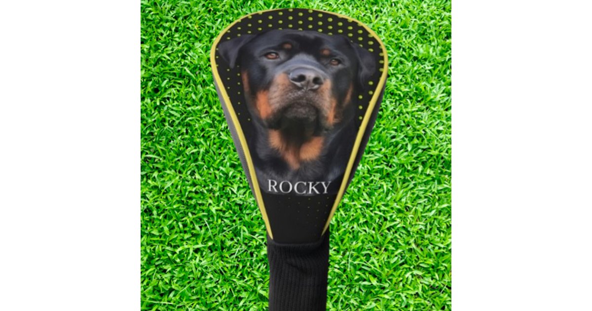 Rottweiler Yellow Golf Head Cover | Zazzle