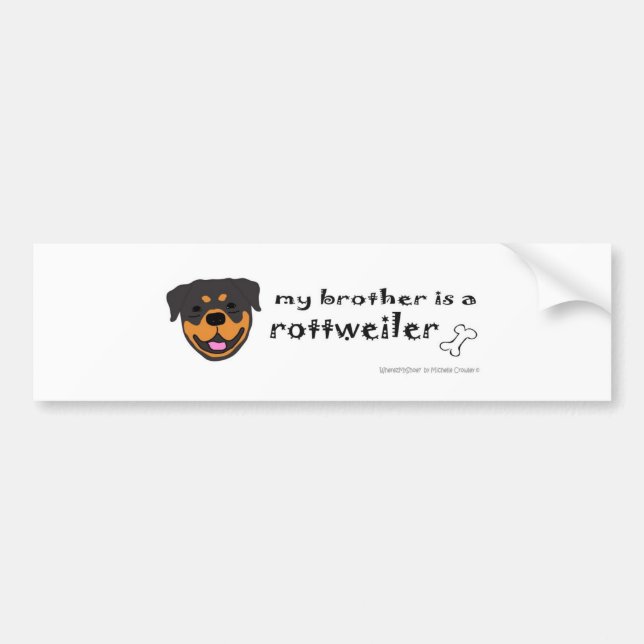 RottweilerBrother Bumper Sticker (Front)