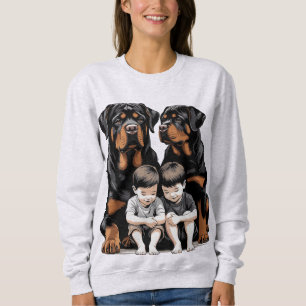  Rottweilers As Loyal Guardians Of Kids Sweatshirt