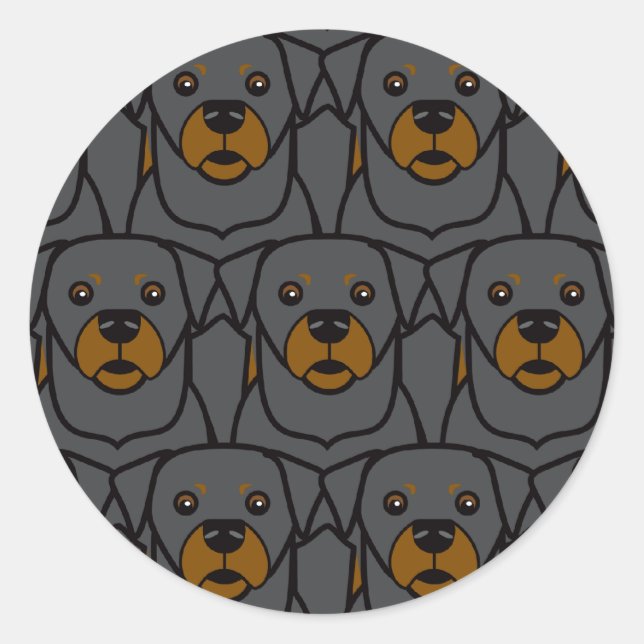 Rottweilers Classic Round Sticker (Front)